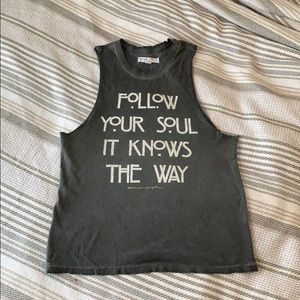 Muscle tank follow your soul work out shirt